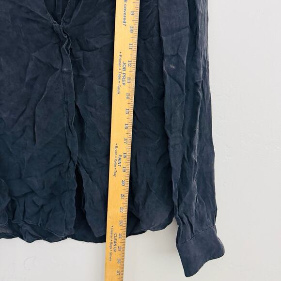 A.L.C. Black Long Sleeve V Neck Blouse Women’s Size S - Picture 5 of 7